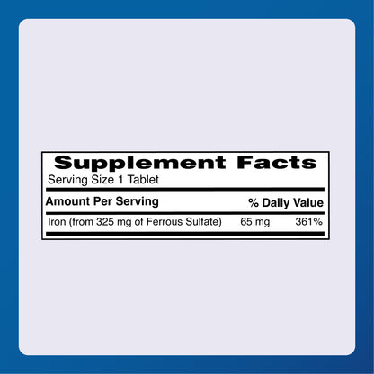 Major Ferosul Ferrous Sulate – 65mg Elemental Iron, 100 Red Tablets, Pack of 1