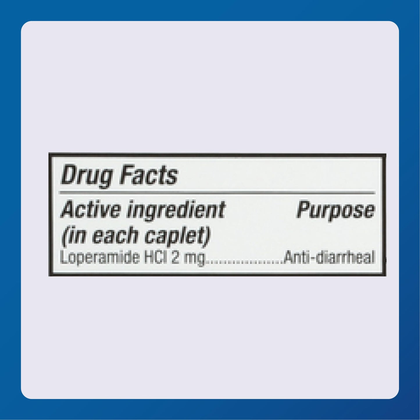 MAJOR Loperamide Hydrochloride 2 mg Anti-Diarrheal Tablets – 24 Caplets