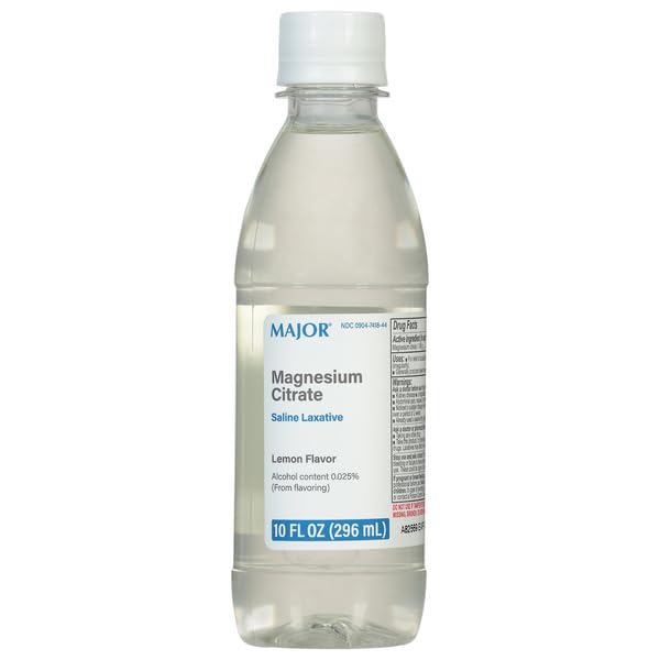 Major Magnesium Citrate Saline Laxative - Lemon Flavor, 10 Fl Oz (1 Pack) | Major Pharmaceuticals