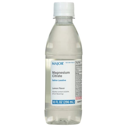 Major Magnesium Citrate Saline Laxative - Lemon Flavor, 10 Fl Oz (1 Pack) | Major Pharmaceuticals