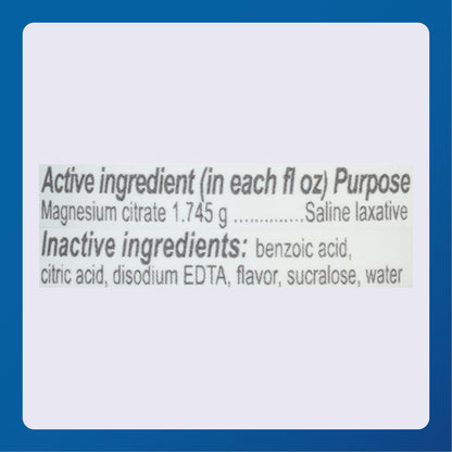 Major Magnesium Citrate Saline Laxative - Lemon Flavor, 10 Fl Oz (1 Pack) | Major Pharmaceuticals