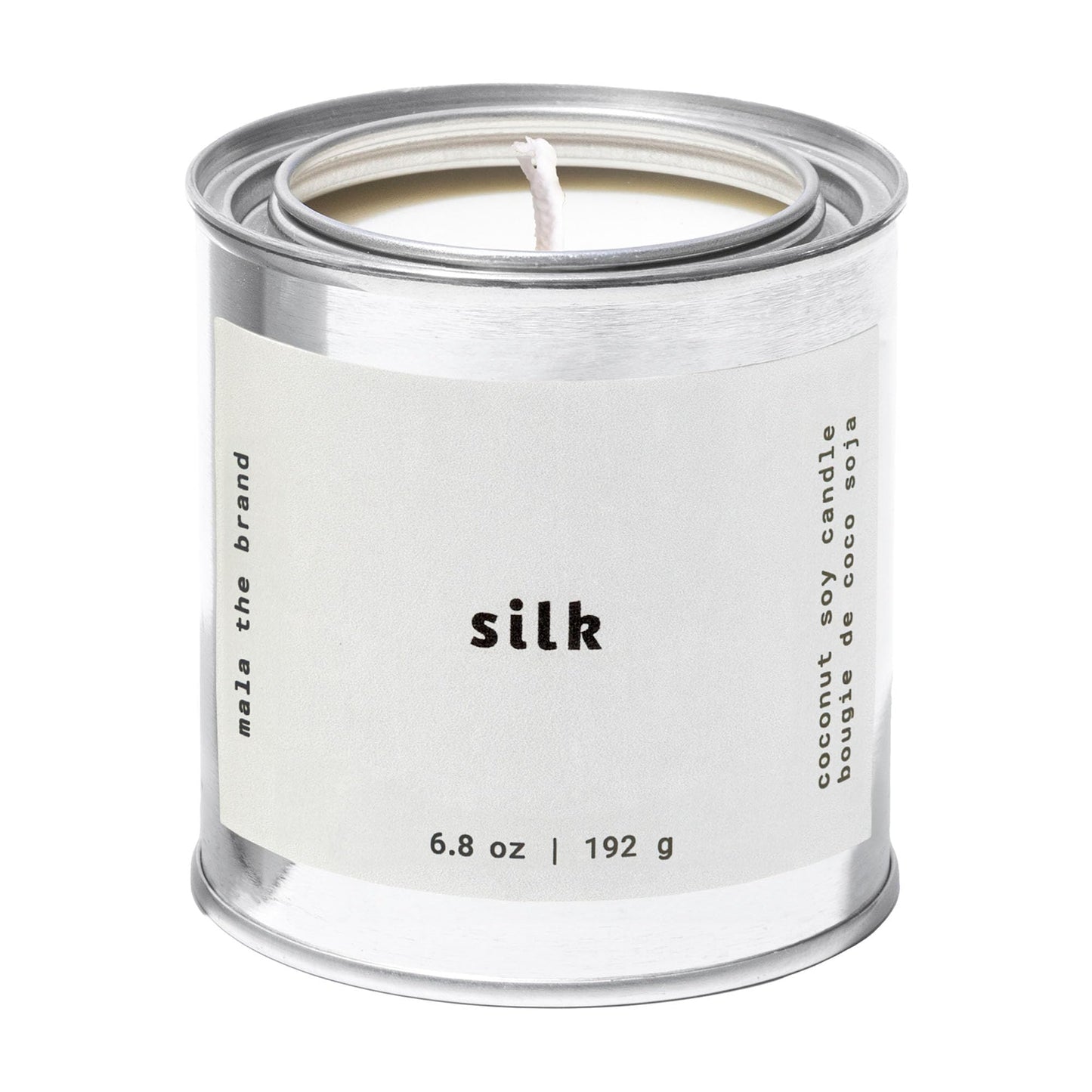 MALA Scented Silk Tonka Bean Jasmine & Coconut - Vegan Soy Candle 6.8 oz