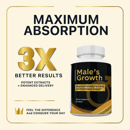 (2 Pack) Male's Growth for Men - Dietary Supplements (120 Tablets)