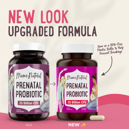 Mama Natural Prenatal Probiotics for Women – 25B CFU, 12 Strains