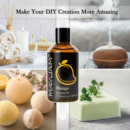 MAYJAM Mango Fragrance Oil 100ML with Glass Dropper - Diffuser & DIY Soap, Candle Making