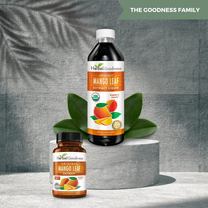 Mango Leaf Extract Liquid Organic - African Mango - Gut, Immunity, Digestive Support, General Wellness - Natural Supplements -12oz btl - Herbal Goodness