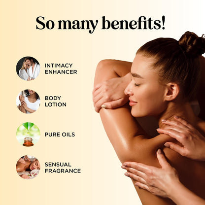 Tropical Sensual Massage Oil for Couples - Mango Scent, Coconut & Almond