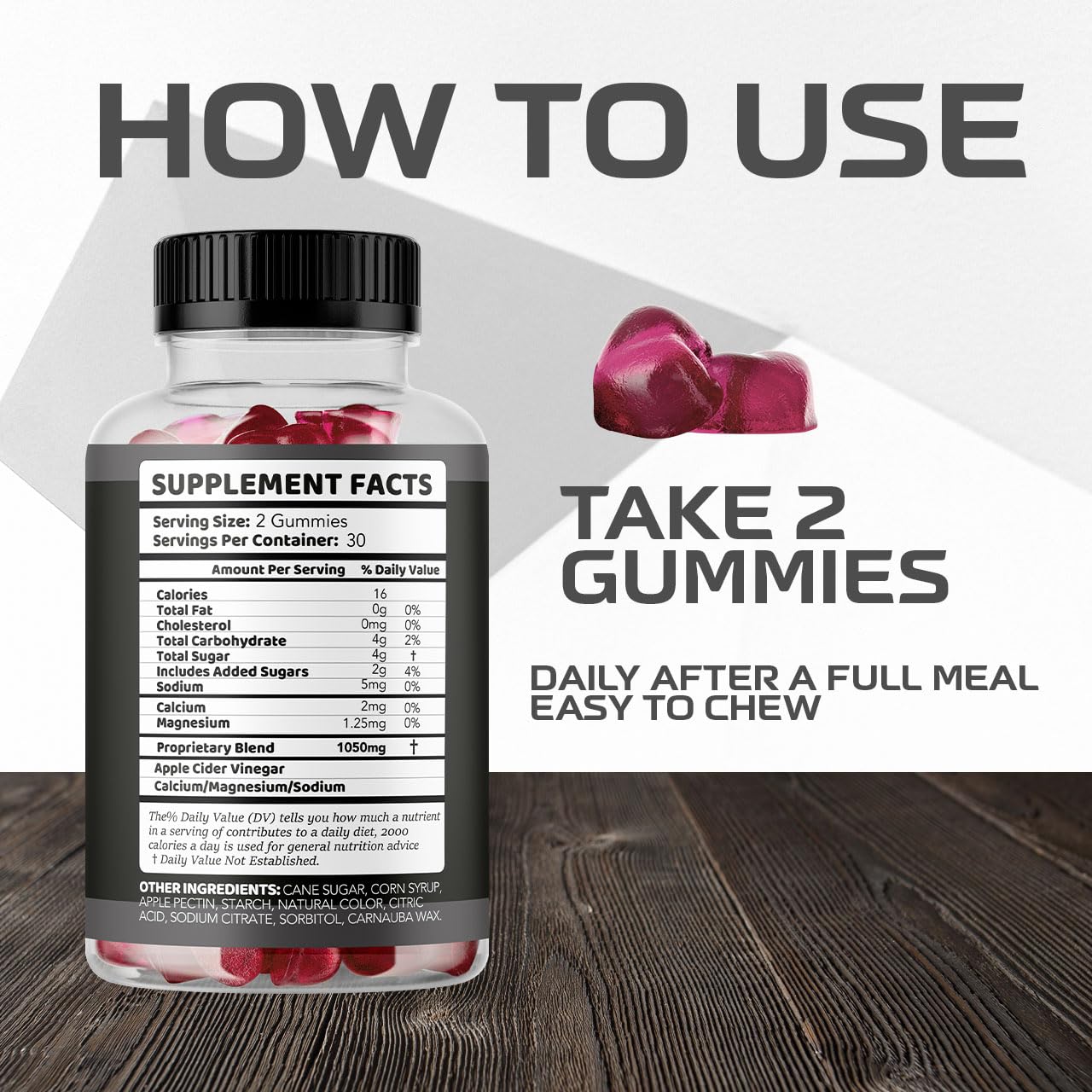LIVORKA Manhood Plus Gummies for Men – 2 Pack, 1050mg, 120 Gummies