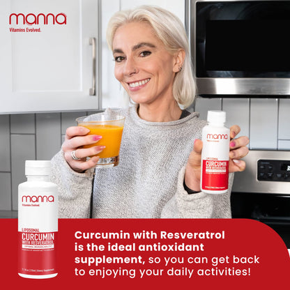 Manna Vitamins Evolved Curcumin with Resveratrol – Liposomal Curcumin Supplements