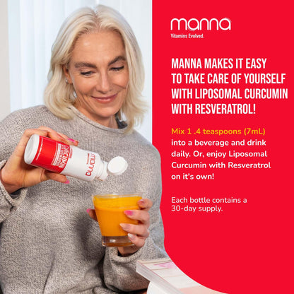Manna Vitamins Evolved Curcumin with Resveratrol – Liposomal Curcumin Supplements