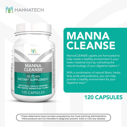 Mannatech Digestive Enzymes & Probiotics - Ambrotose Aloe Vera Power | MannaCleanse 120 Capsules