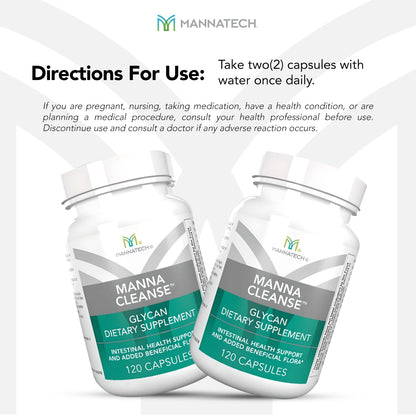 Mannatech Digestive Enzymes & Probiotics - Ambrotose Aloe Vera Power | MannaCleanse 120 Capsules