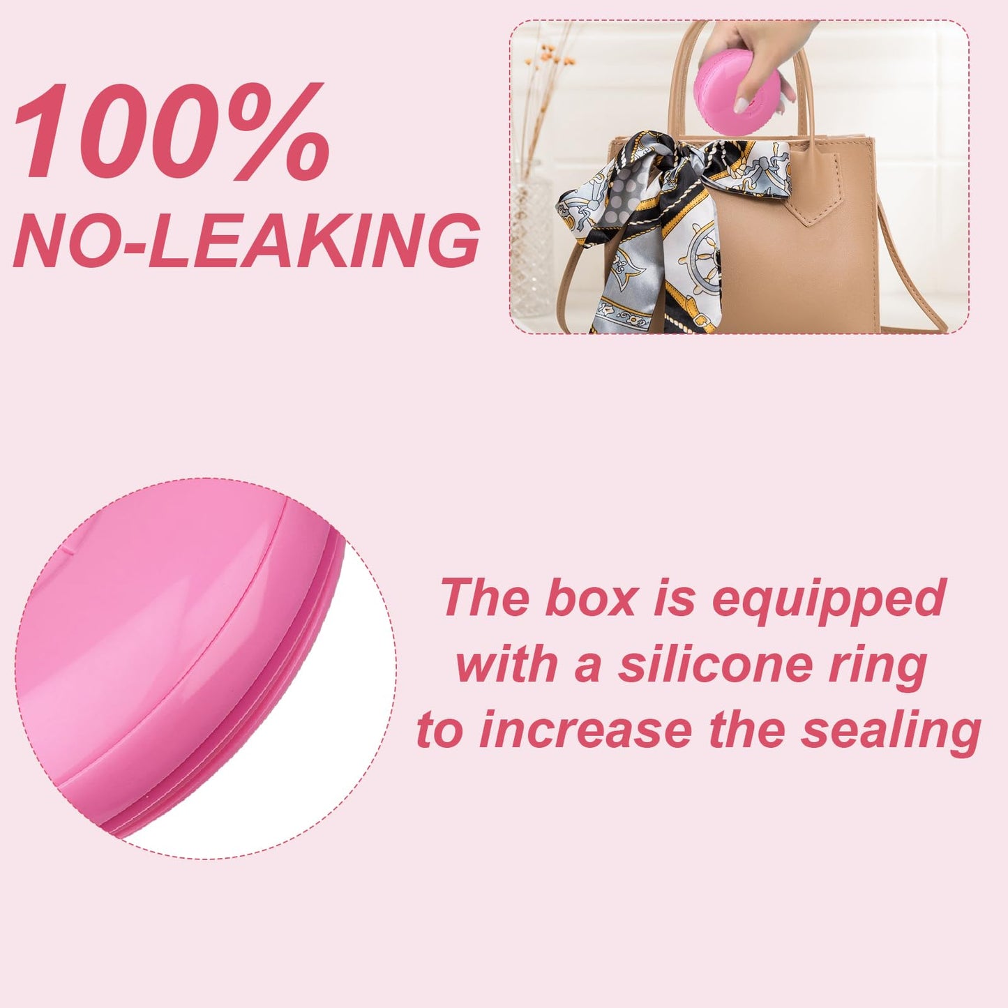 Maoerdental Retainer Cleaner Case – Double Layer No-Leak Denture Cup (Pink)