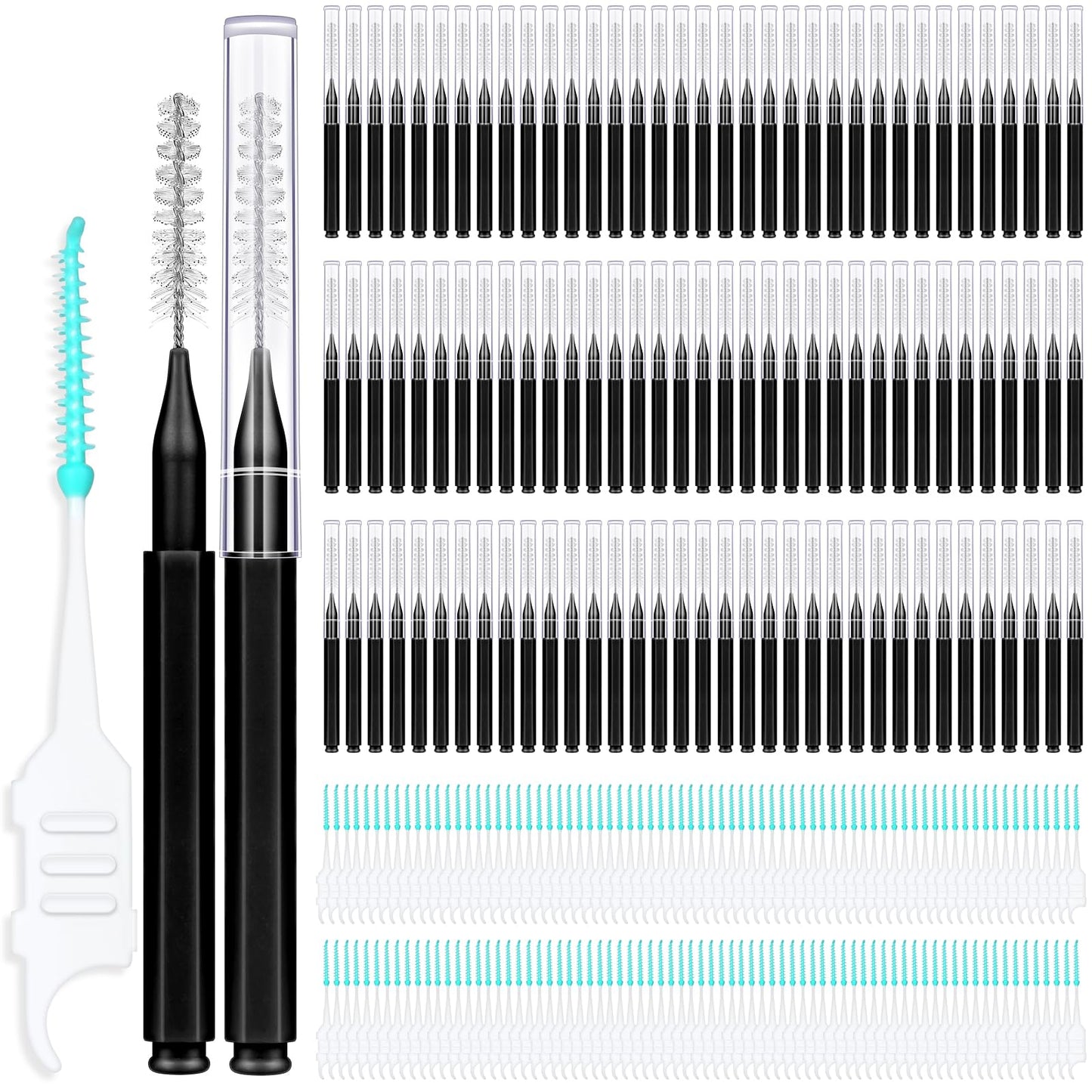MAPVOLUT 200-Piece Interdental Brush Set for Braces - Travel-Friendly Oral Care
