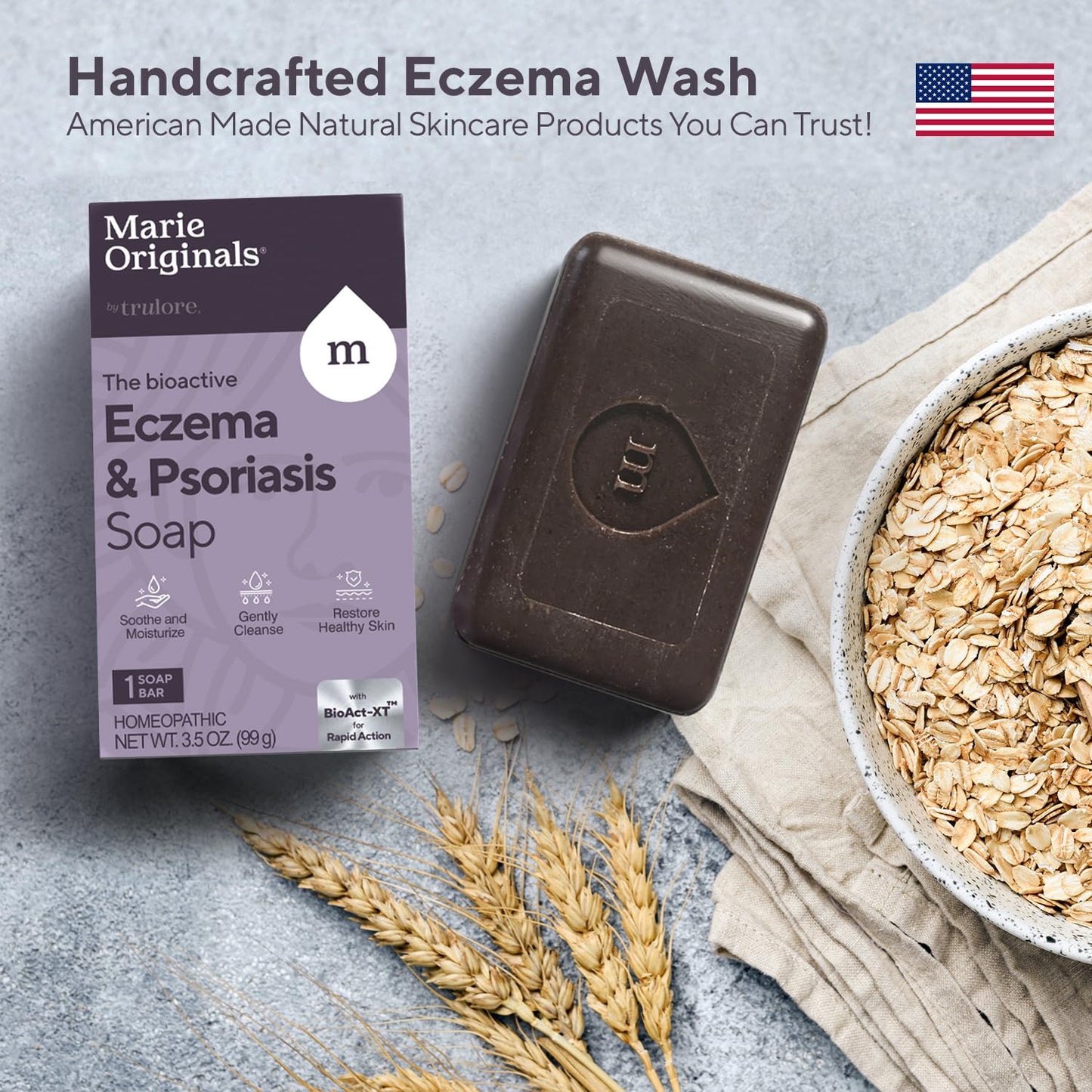 Marie Originals Eczema Face Soap Bar – All-Natural Gentle Skincare for Dry, Itchy Skin