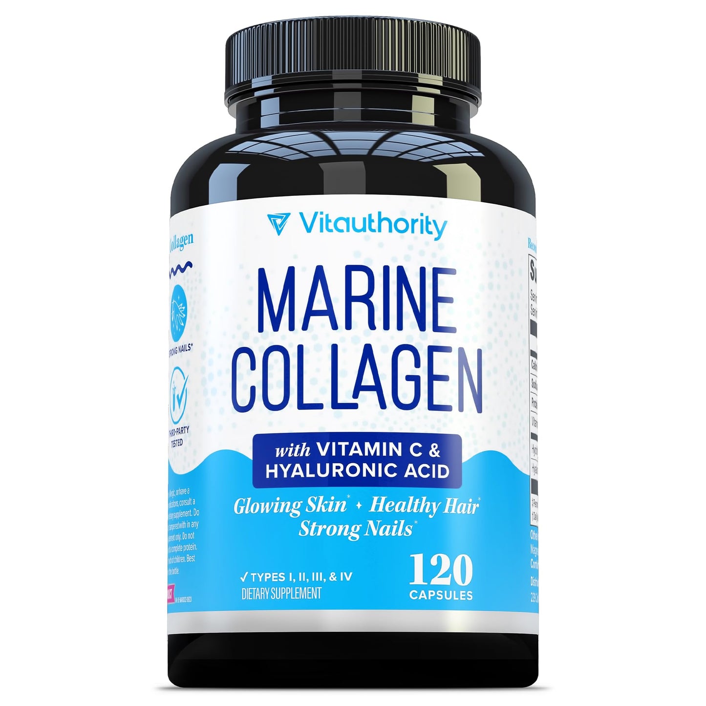 Marine Collagen Capsules with Hyaluronic Acid & Vitamin C | 2,000mg per Serving