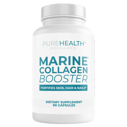 Marine Collagen & Hyaluronic Acid Supplements – Hair, Skin & Nails, 90 Caps