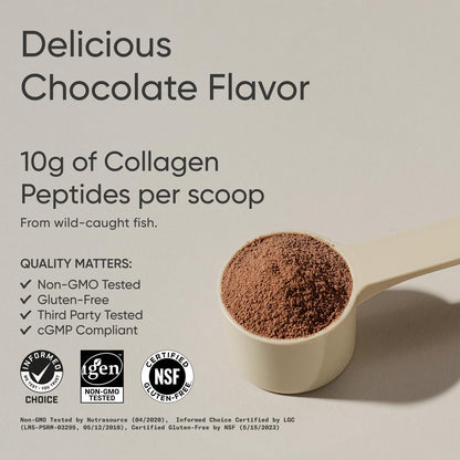 Sports Research Marine Collagen Peptides - Dark Chocolate for Hair, Skin & Joints