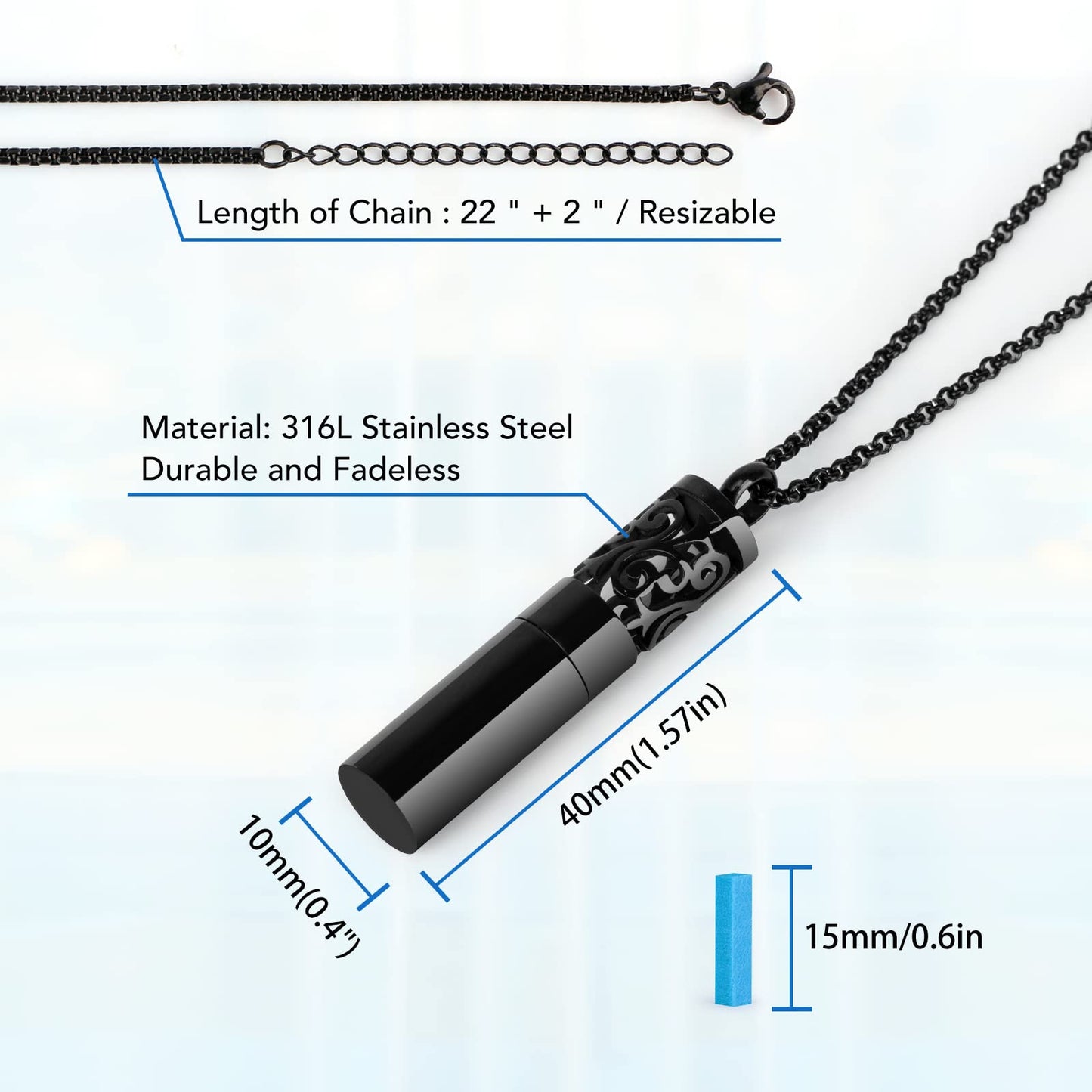 Maromalife Diffuser Necklaces – 2-Pack Stainless Steel Locket Gift Set