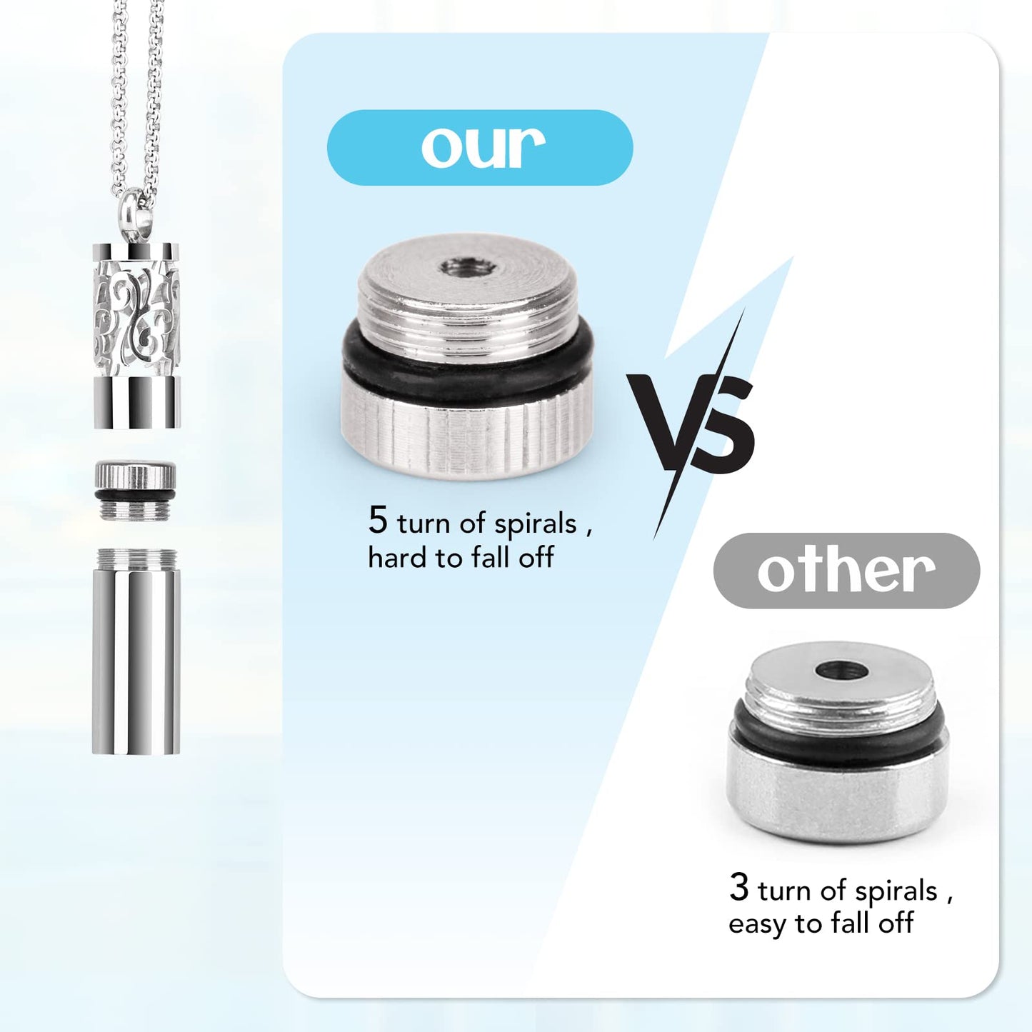 Maromalife Diffuser Necklaces – 2-Pack Stainless Steel Locket Gift Set