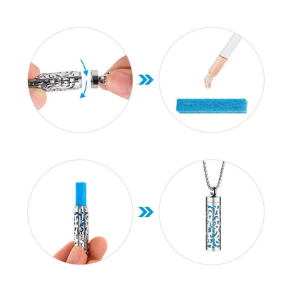 Maromalife Essential Oil Necklace – 316L Stainless Steel Diffuser Pendant