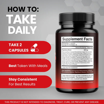 Mars Men Pro Official Supplement – Natural Support Capsules, 60 Capsules