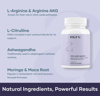Mars Nitric Oxide Capsules - 120 Capsules | Nitric Oxide 02