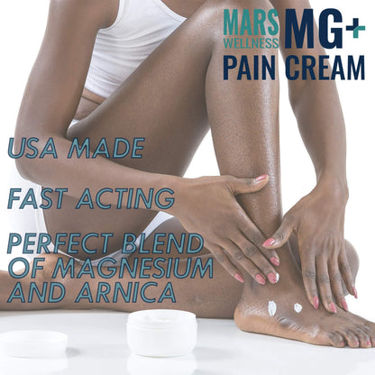 Mars Wellness MG+ Magnesium Cream Pain Relief - Extra Strength Arnica, 4 oz Tub
