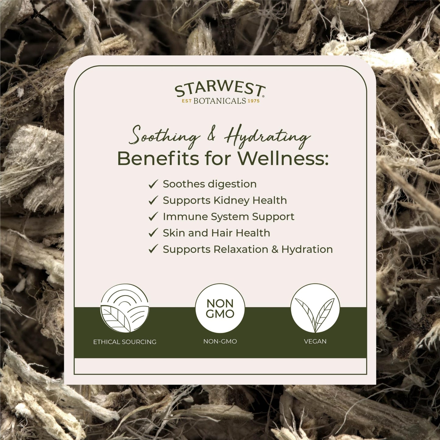 Starwest Organic Marshmallow Root – Dried Herb for Tea, 1 lb, Kosher, Non-GMO