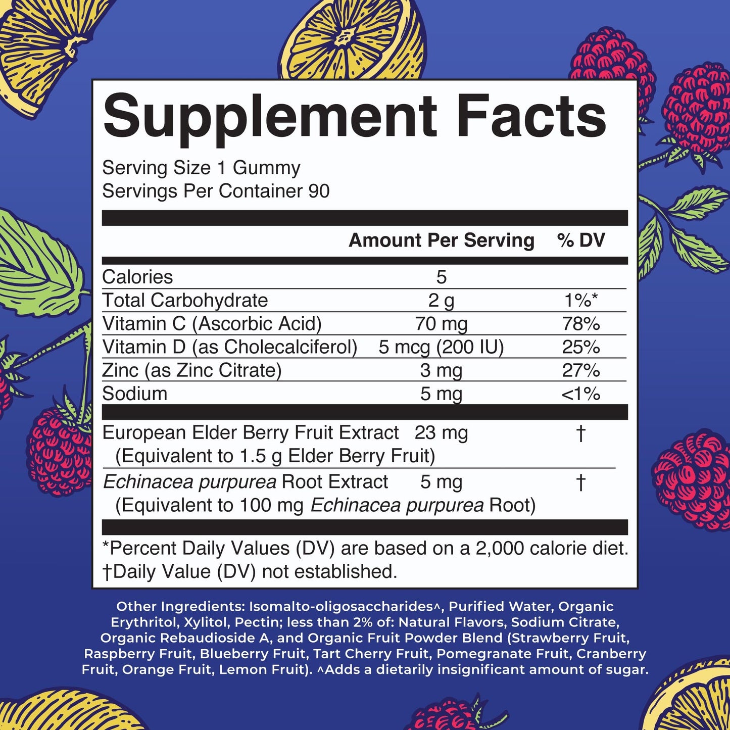 MaryRuth Organics Sugar Free Immunity Gummies – Elderberry, Vitamin C & Zinc | Vegan & Non-GMO | 90ct