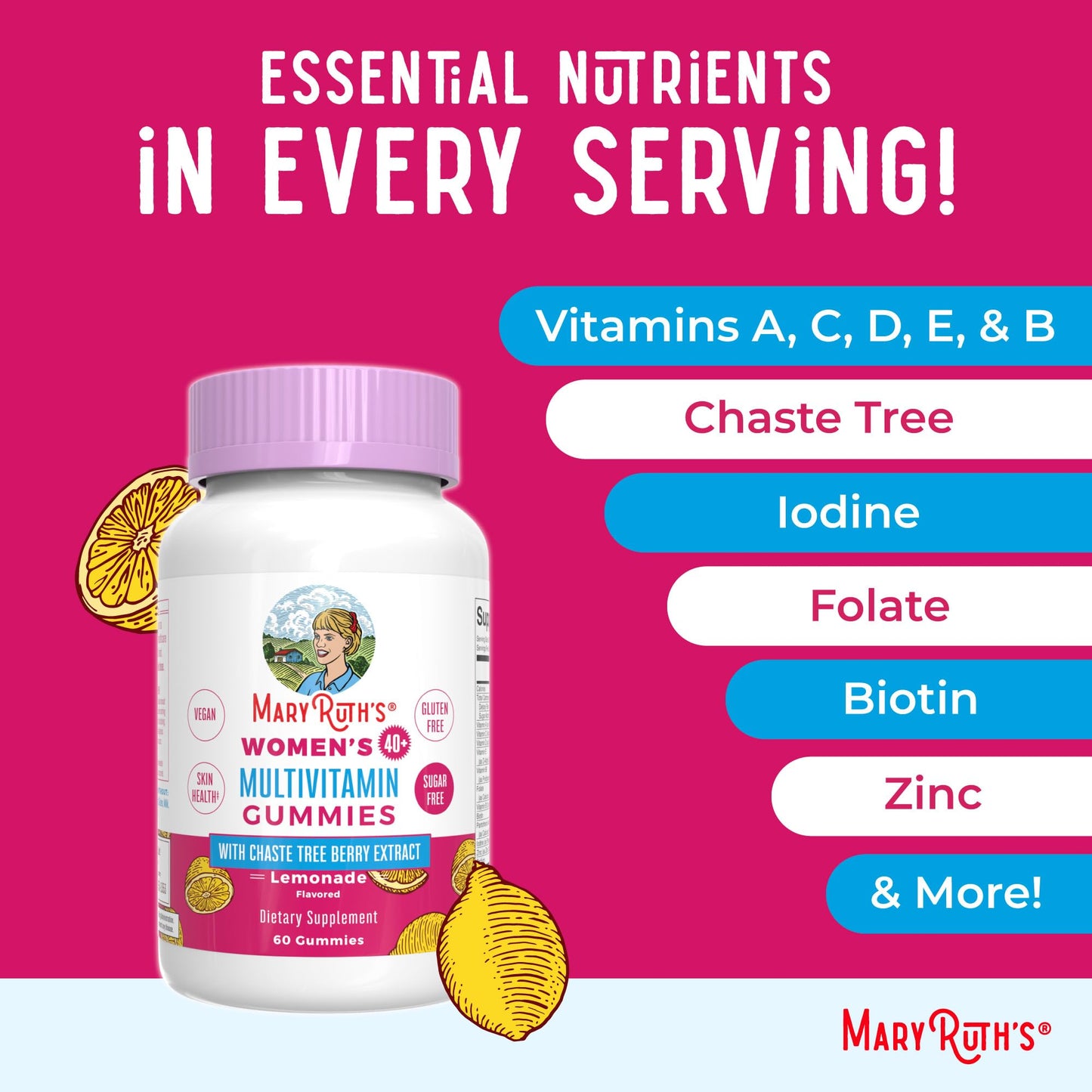 MaryRuth Organics Sugar Free Vegan Vitamin Gummy – Immune Support (60 Count)