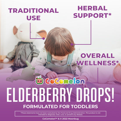 MaryRuth Organics Cocomelon Toddler Elderberry Syrup – USDA Organic, Sugar Free (Ages 1-3) 1 Fl Oz