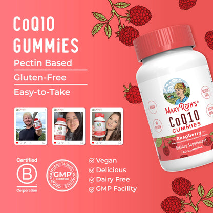 MaryRuth Organics CoQ10 Gummies - 120 mg | Vegan, Non-GMO, Gluten Free - 60 Count
