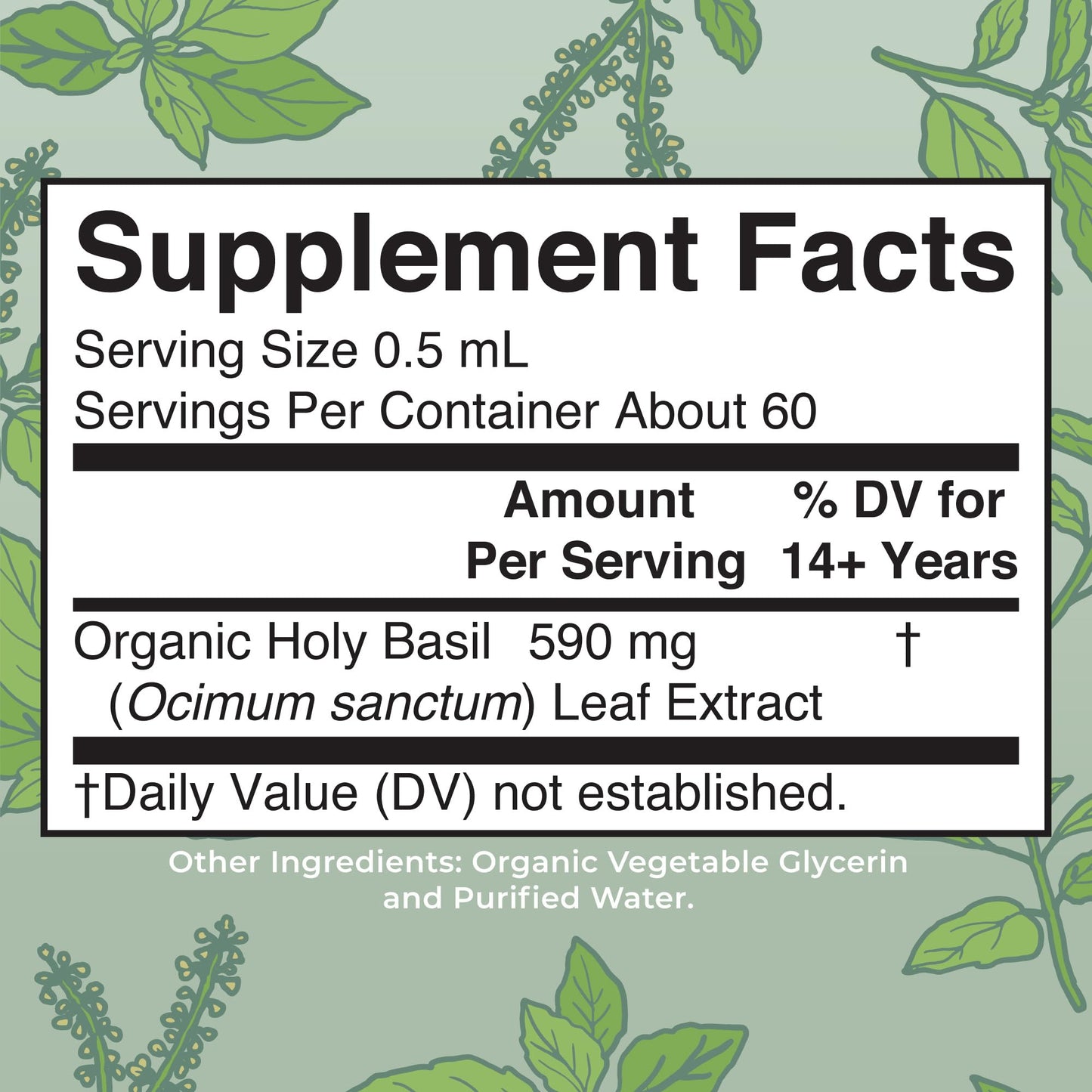 MaryRuth Organics Holy Basil Sugar Free Tulsi Drops | Antioxidant, Digestive Support & Cognitive Function | 1 Fl Oz
