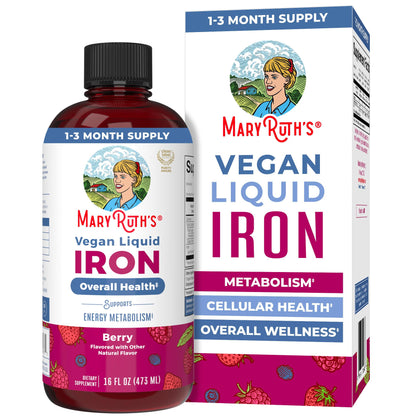 MaryRuth Organics Iron Supplement for Women Men & Kids | Liquid Iron