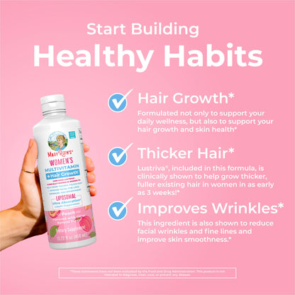 MaryRuth Organics Lustriva Hair Growth Liposomal Multivitamin | Biotin 10000 mcg