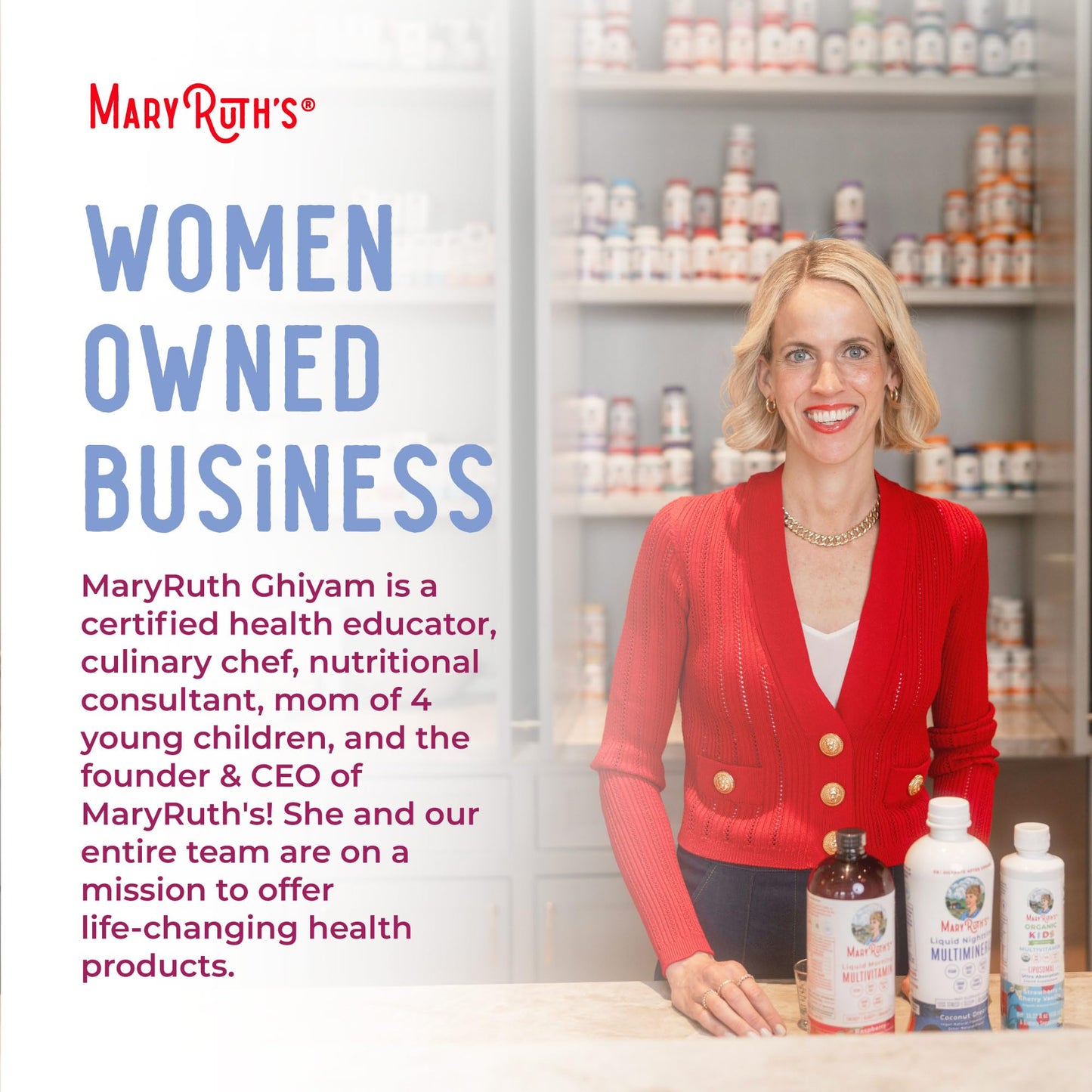 MaryRuth Organics Prenatal & Postnatal Liposomal Multivitamin for Women | Sugar Free | Vegan | Non-GMO | Gluten Free | 30 Servings | For Pre-Conception, Pregnancy & Nursing
