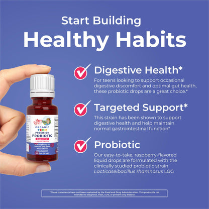 MaryRuth Organics Teen Liquid Probiotic Drops – USDA Organic, Vegan, Non-GMO, 30 Servings