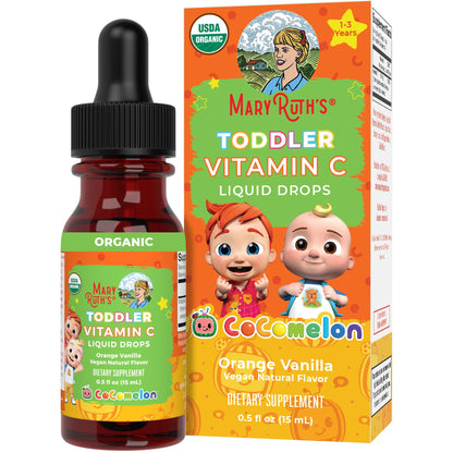 MaryRuth Organics Toddler Vitamin C Drops – USDA Organic Vitamin C Liquid for Ages 1-3 | Immune Support, Vegan & Non-GMO | 15 Servings