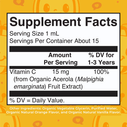 MaryRuth Organics Toddler Vitamin C Drops – USDA Organic Vitamin C Liquid for Ages 1-3 | Immune Support, Vegan & Non-GMO | 15 Servings