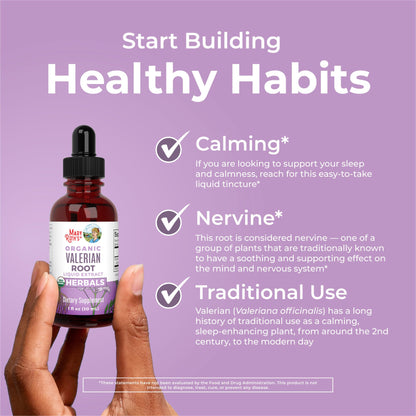 MaryRuth Organics Valerian Root Liquid Drops – 60 Servings | Sleep Support, Vegan, Non-GMO, Gluten Free