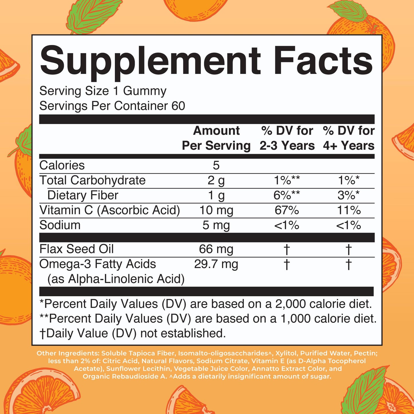 MaryRuth Organics Vegan Omega-3 Gummies for Kids 2+ - Sugar Free, 60 Count