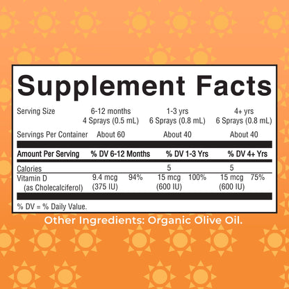 MaryRuth Organics Vitamin D USDA Organic | VIT D3 Liquid | Sugar Free | Liquid VIT D Spray Immune Support for Adults & Kids | Bone Health| Vegan | Gluten Free | Non-GMO | 30 Servings
