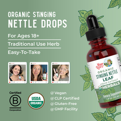 MaryRuth Organics Stinging Nettle Leaf Extract – Detox Drops, USDA Organic, Vegan