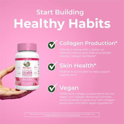 MaryRuth Organics Vegan Collagen Gummies for Skin – 90 Servings