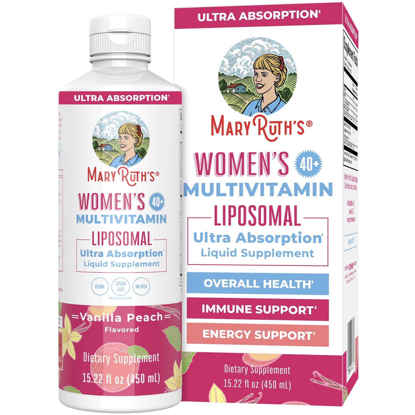 MaryRuth Organics Multivitamin for Women 40+ | Liposomal Immune Support, Energy & Sleep | Vegan & Non-GMO