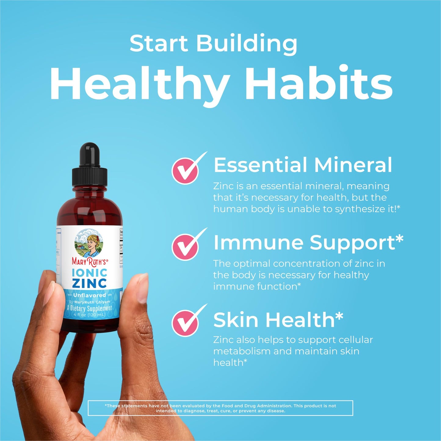MaryRuth Zinc Liquid for Kids – Immune Support, Vegan, Organic (2 oz)