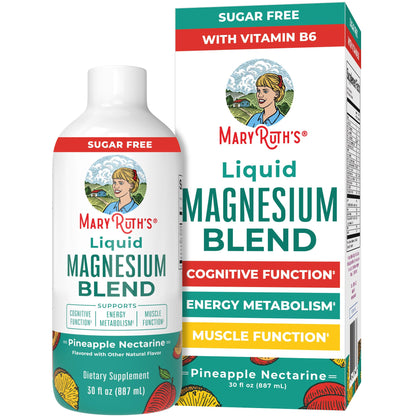 MaryRuth's Liquid Magnesium 30 oz | Ages 4+ | Cognitive & Bone Health | Vegan