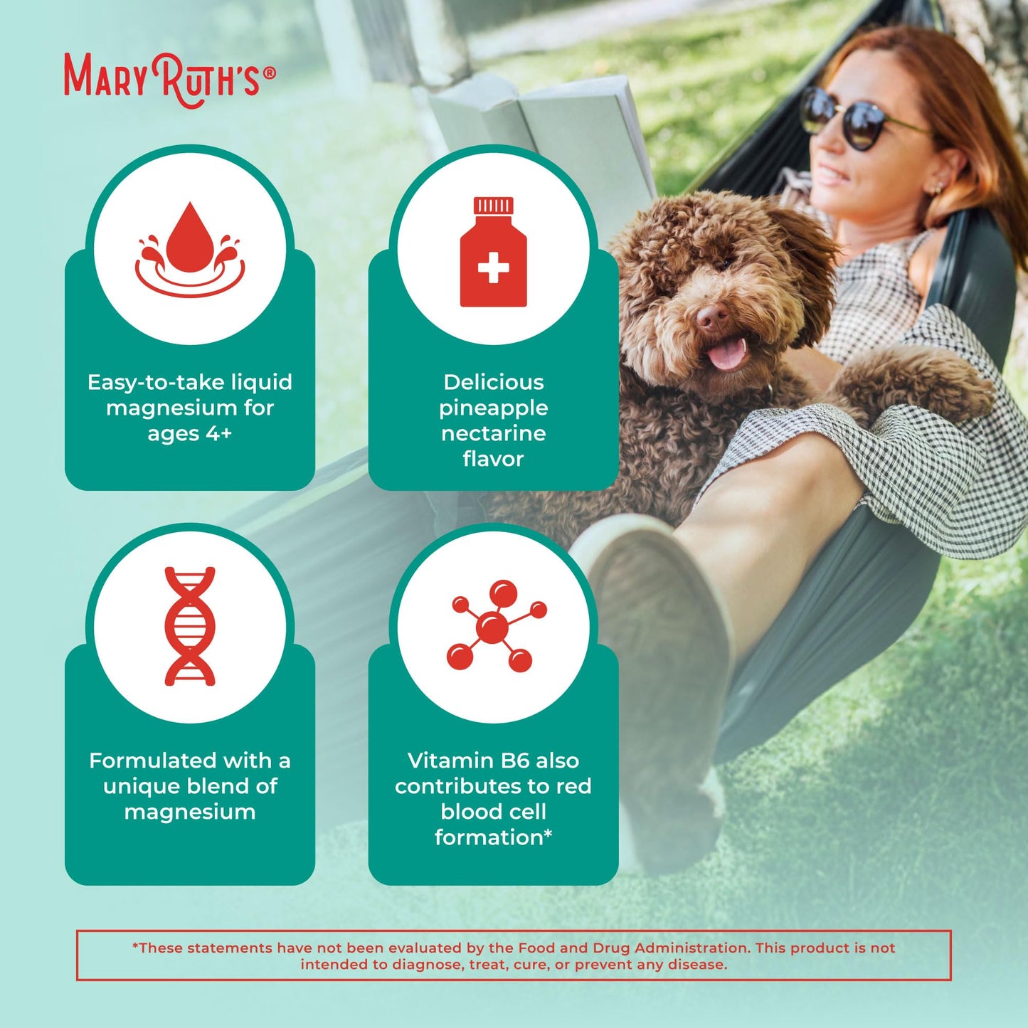 MaryRuth's Liquid Magnesium 30 oz | Ages 4+ | Cognitive & Bone Health | Vegan