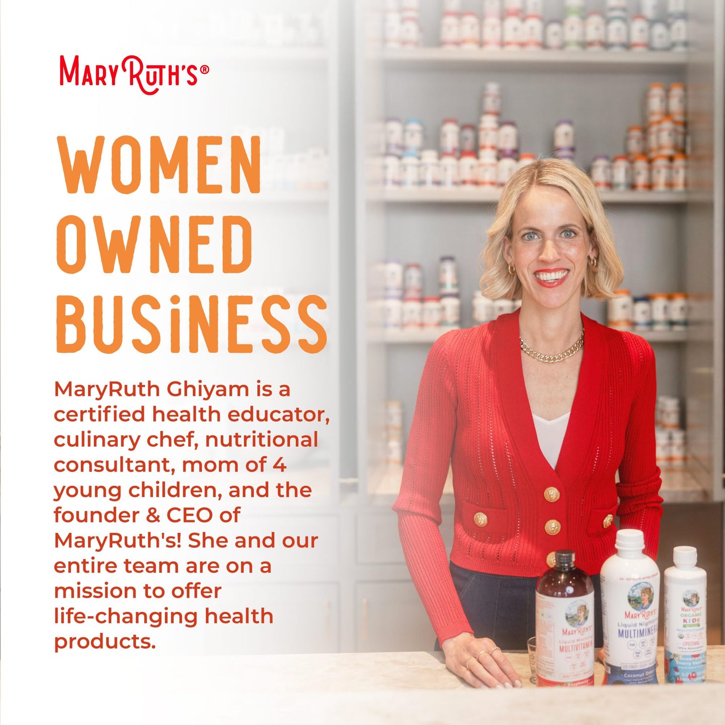 MaryRuth's Hair Growth Gummies with Lustriva | Biotin 10000 mcg | 30 Servings